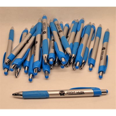 Pen - Retractable Click (Light Blue)
