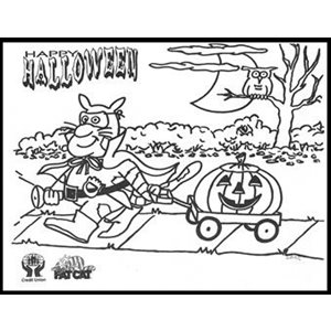 Fat Cat - Coloring Sheet-Halloween