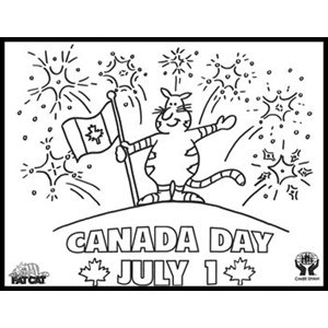 Fat Cat - Coloring Sheet-Canada Day