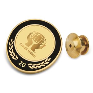 20 Year Lapel Pin (Gold Plated - Black Enamel)