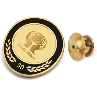 30 Year Lapel Pin (Gold Plated - Black Enamel)