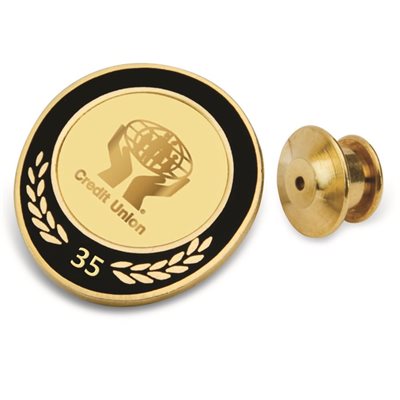 35 Year Lapel Pin (Gold Plated - Black Enamel)